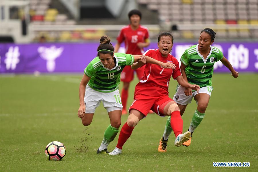 (SP)CHINA-CHONGQING-FOOTBALL-CFA INTERNATIONAL WOMEN'S TOURNAMENT-DPRK VS MEXICO (CN)