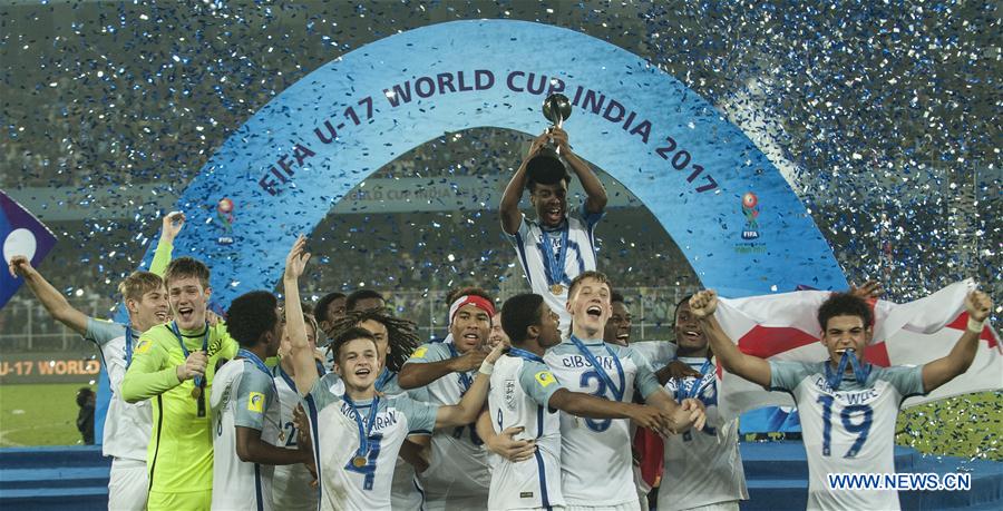 (SP)INDIA-KOLKATA-SOCCER-FIFA U17 WORLD CUP-FINAL-ENGLAND VS SPAIN