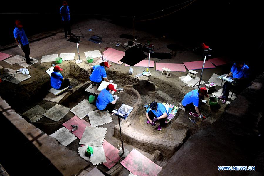 CHINA-HENAN-XINZHENG-ARCHAEOLOGY-HORSE AND CHARIOT PIT (CN)