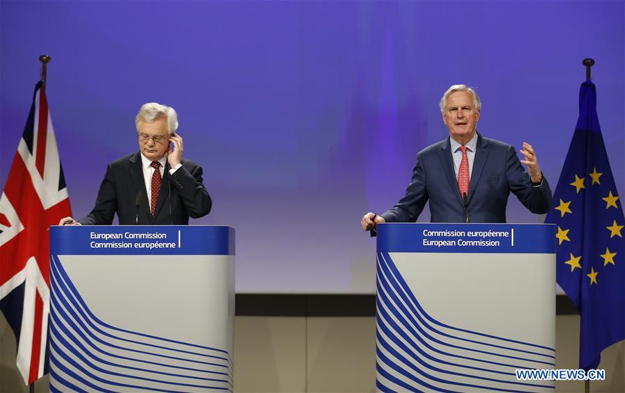 BELGIUM-BRUSSELS-BREXIT TALKS-SIXTH ROUND-PRESS CONFERENCE