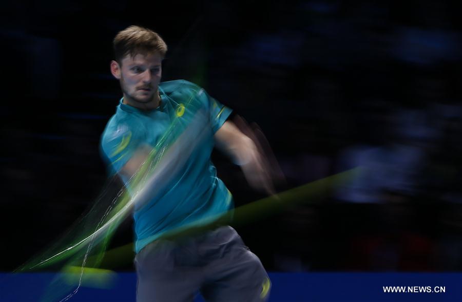 (SP)BRITAIN-LONDON-TENNIS-ATP FINALS-GOFFIN VS FEDERER