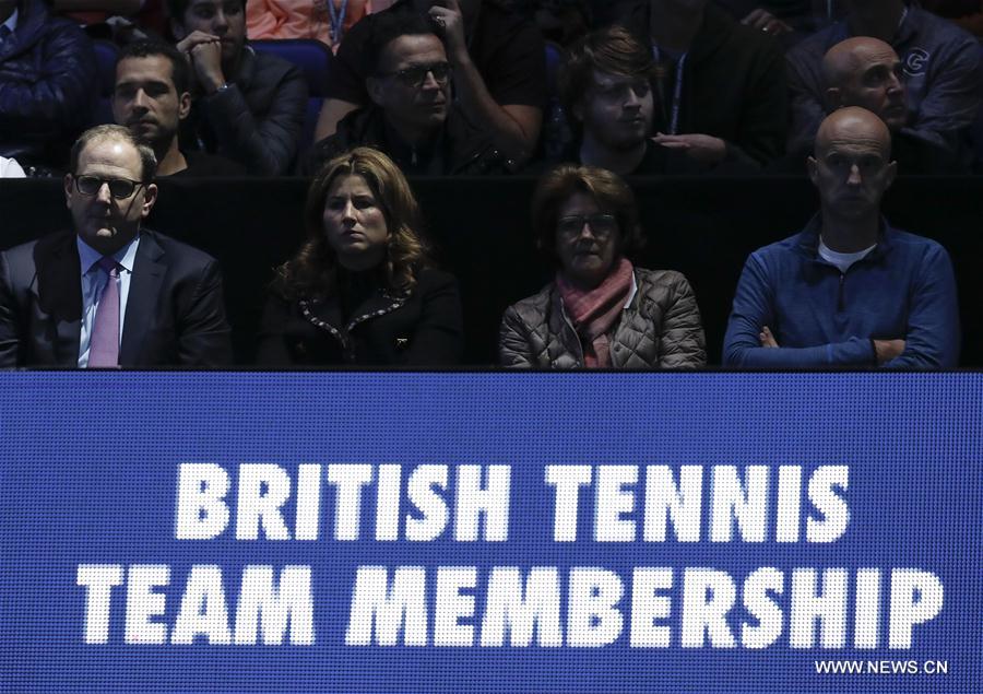 (SP)BRITAIN-LONDON-TENNIS-ATP FINALS-GOFFIN VS FEDERER