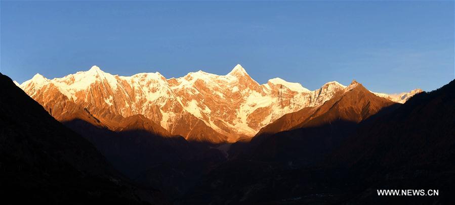 Scenery of Mount Namjagbarwa in Nyingchi, China's Tibet
