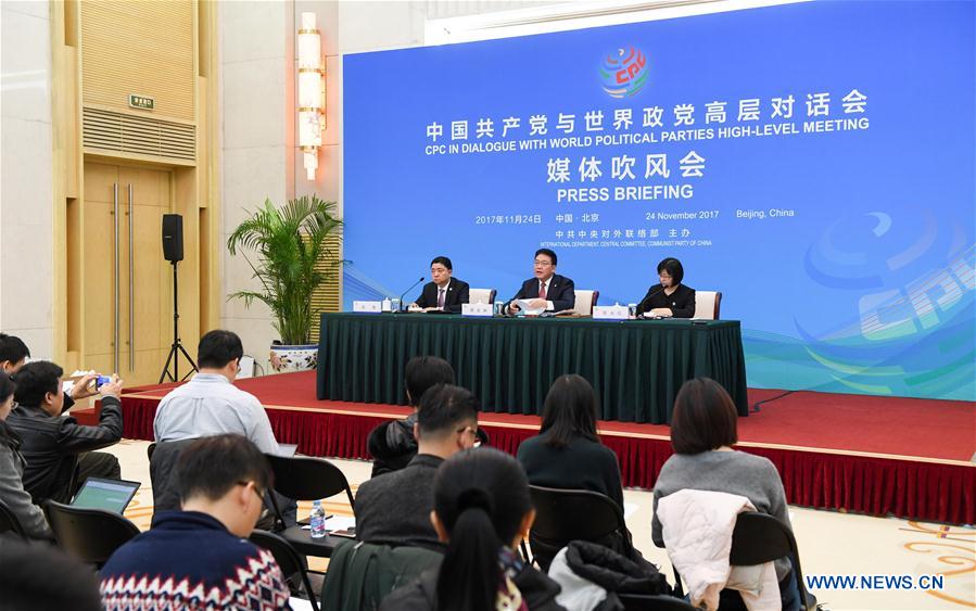 CHINA-BEIJING-XI JINPING-CPC-WORLD POLITICAL PARTY DIALOGUE-PRESS BRIEFING (CN)