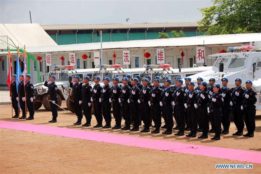LIBERIA-MONROVIA-CHINESE PEACEKEEPING POLICE-UN MEDALS