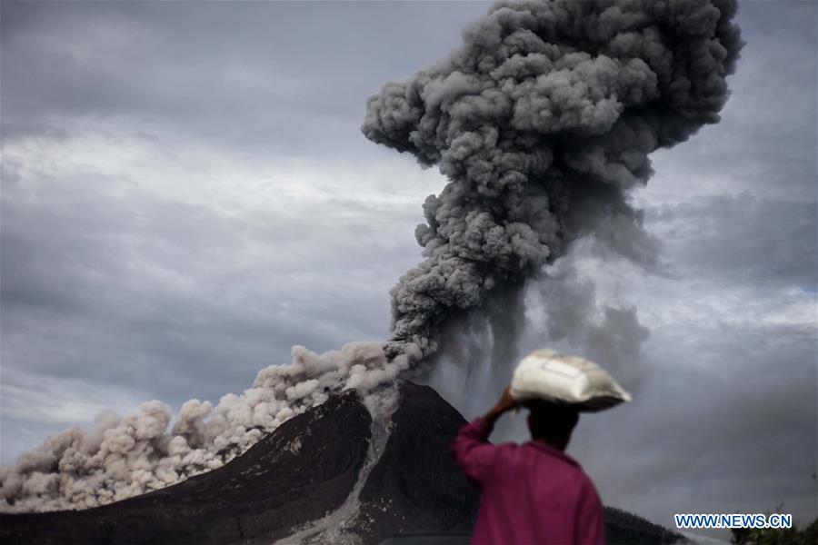 INDONESIA-NORTH SUMATERA-MOUNT SINABUNG-ERUPTION