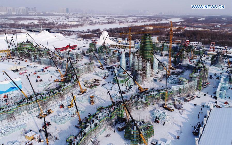 CHINA-HARBIN-SNOW WORLD THEME PARK-CONSTRUCTION(CN)