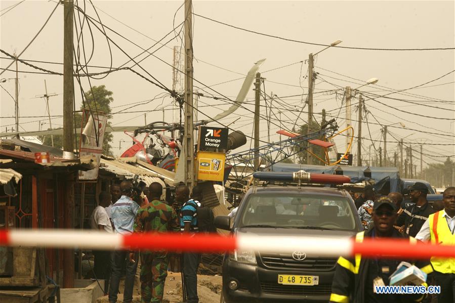COTE D'IVOIRE-PORT BOUET-HELICOPTER-CRASH