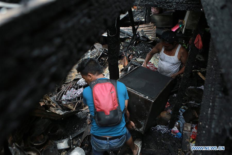 PHILIPPINES-MANILA-FIRE AFTERMATH