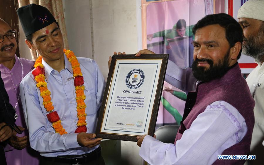 NEPAL-KATHMANDU-GUINESS WORLD RECORD-LONGEST YOGA MARATHON