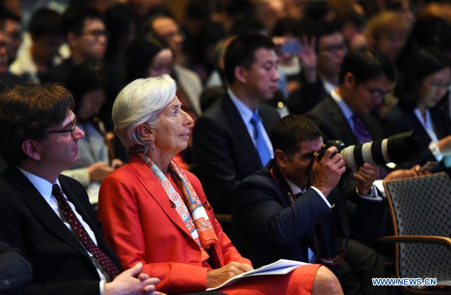 The International Monetary Fund(IMF) Managing Director Christine Lagarde is seen at the IMF headquarters in Washington D.C. the United States, on June 24, 2016.