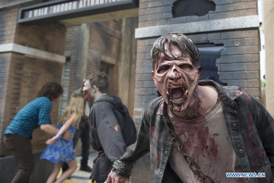 Photo taken on June 28, 2016 shows a view of Opening of New Permanent Daytime Attraction 'The Walking Dead' in Universal City, California, the United States