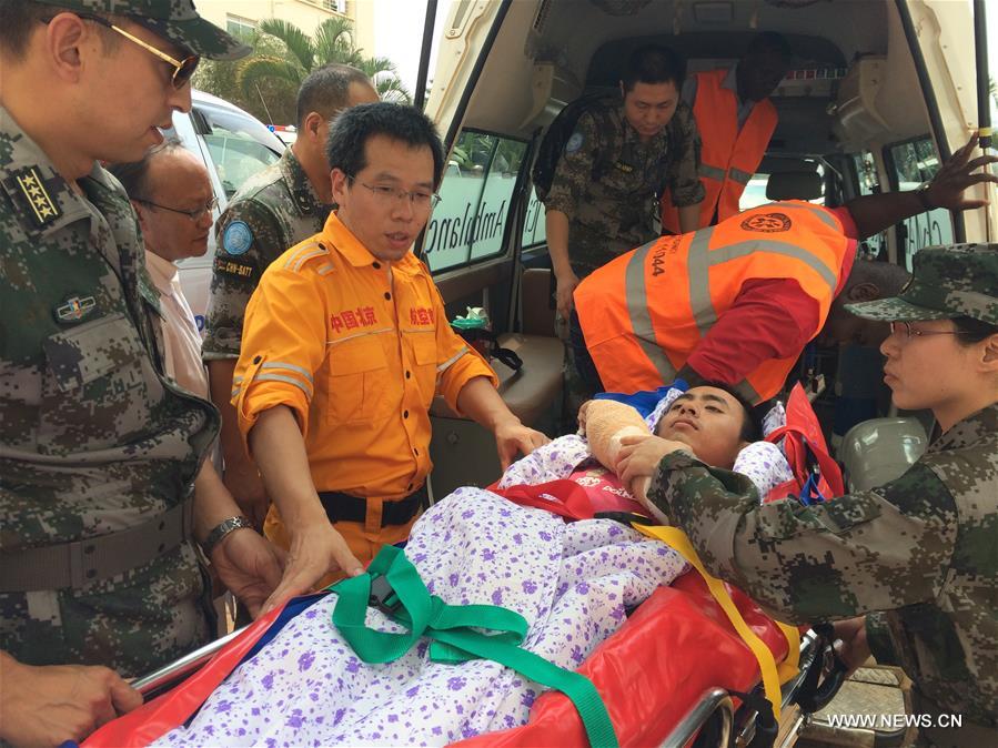 Two Chinese UN peacekeepers seriously injured during the recent fighting in South Sudan were on Saturday afternoon airlifted to Beijing for specialized treatment and operations. 