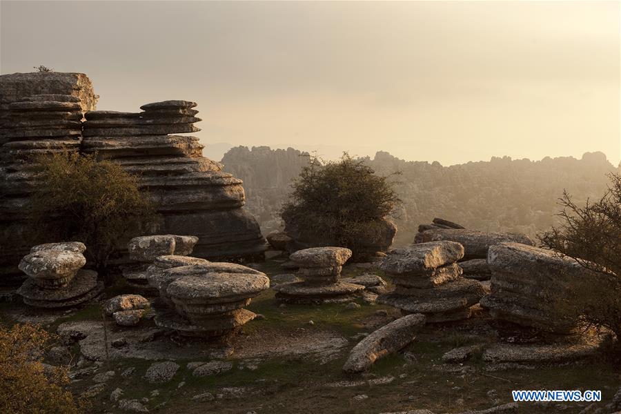 File photo provided by the UNESCO official website shows a view of Antequera Dolmens Site of Spain.