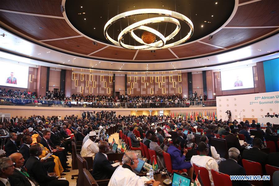 Photo taken on July 17, 2016 shows the 27th African Union (AU) Summit in Kigali, Rwanda.