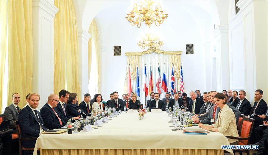 Delegates from Iran, the P5+1 (the five permanent members of the UN Security Council -- Britain, China, France, Russia and United States -- plus Germany), and the European Union attend a meeting of the Joint Commission under the Joint Comprehensive Plan of Action on Iranian nuclear issue in Vienna, Austria, on July 19, 2016.