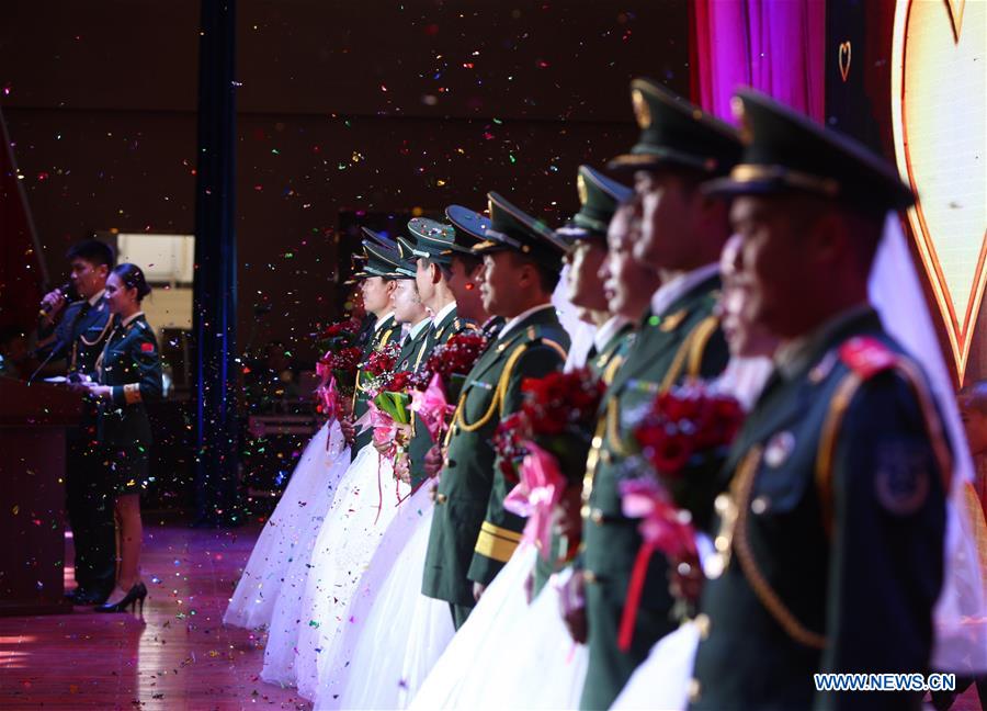 CHINA-XINJIANG-KASHGAR-FRONTIER SOLDIERS-GROUP WEDDING (CN) 