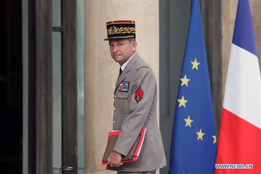 Pierre de Villiers, French Chief of the Defence Staff, arrives at the Elysee palace for a defense council with French President Francois Hollande, in Paris, France, on July 27, 2016