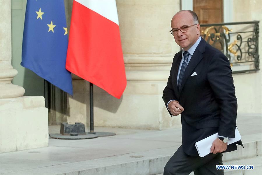 French Interior Minister Bernard Cazeneuve arrives at the Elysee palace for a defense council with French President Francois Hollande, in Paris, France, on July 27, 2016.