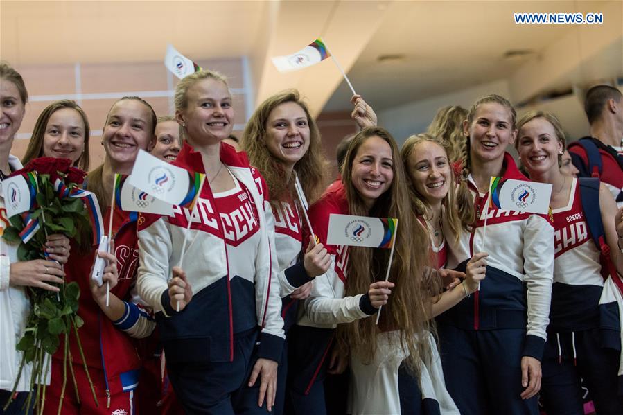 (SP)RUSSIA-MOSCOW-RIO OLYMPICS-ATHLETE-DEPARTURE