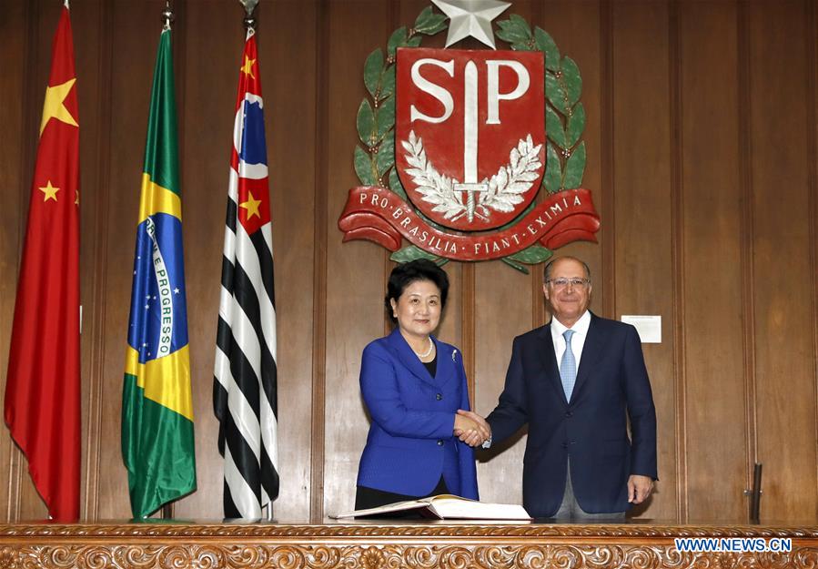 BRAZIL-SAO PAULO-LIU YANDONG-SAO PAULO GOVERNOR-MEETING