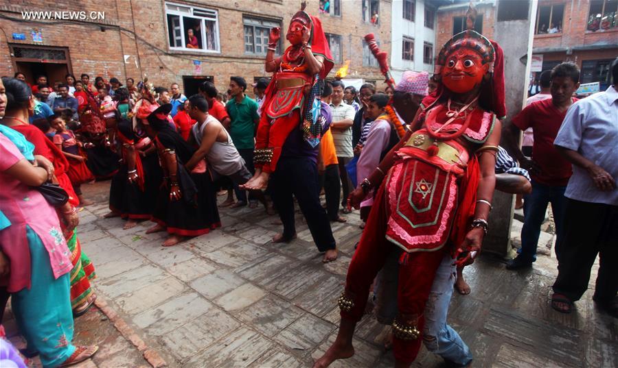NEPAL-BHAKTAPUR-NIL BARAHI DANCE FESTIVAL