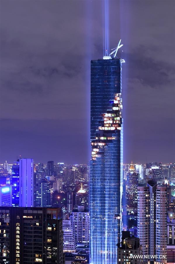 MahaNakhon, a 314-meter, 77-floor skyscraper in Bangkok, has become Thailand's tallest building after its owner announced its completion on Monday. 