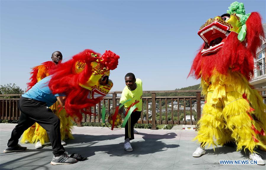CHINA-DALIAN-AFRICAN TRAINEES-LION DANCE (CN)