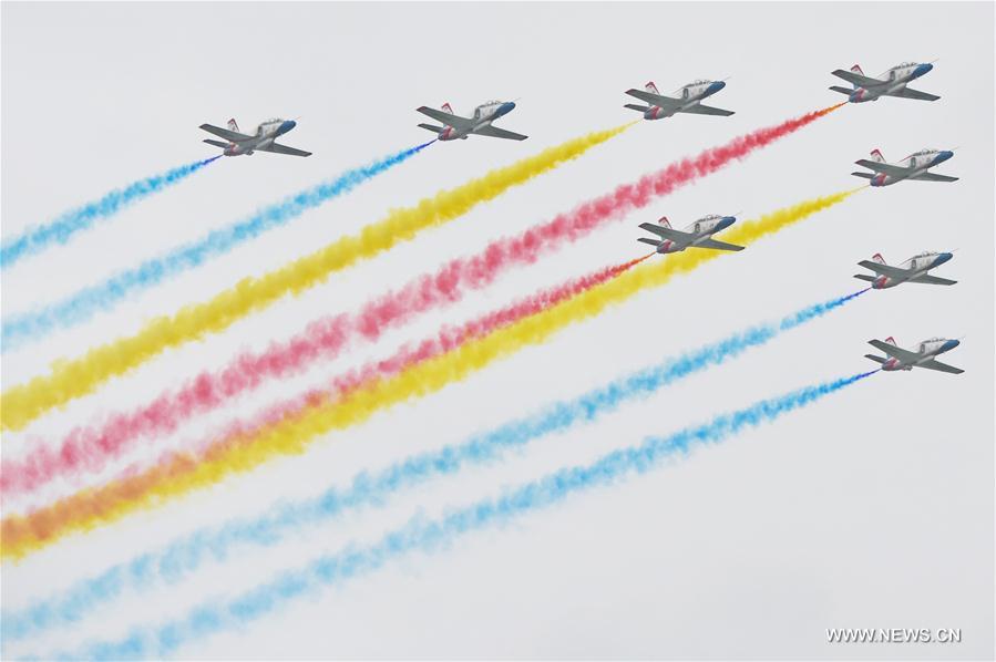 The open day aims to demonstrate the achievements of Chinese People's Liberation Army (PLA) air force and enhance the public awareness of aerospace safety.