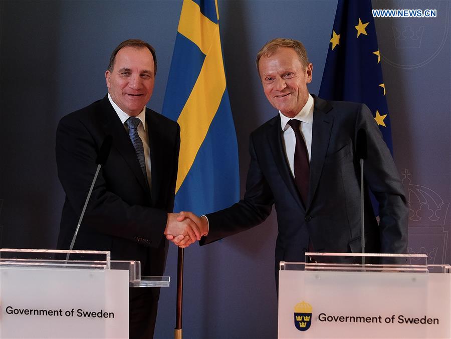 SWEDEN-STOCKHOLM-STEFEN LOFVEN-DONALD TUSK-MEETING 