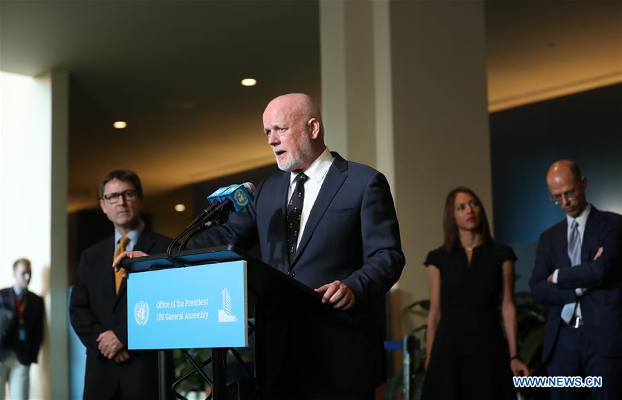UN-GENERAL ASSEMBLY-THOMSON-MEDIA STAKEOUT