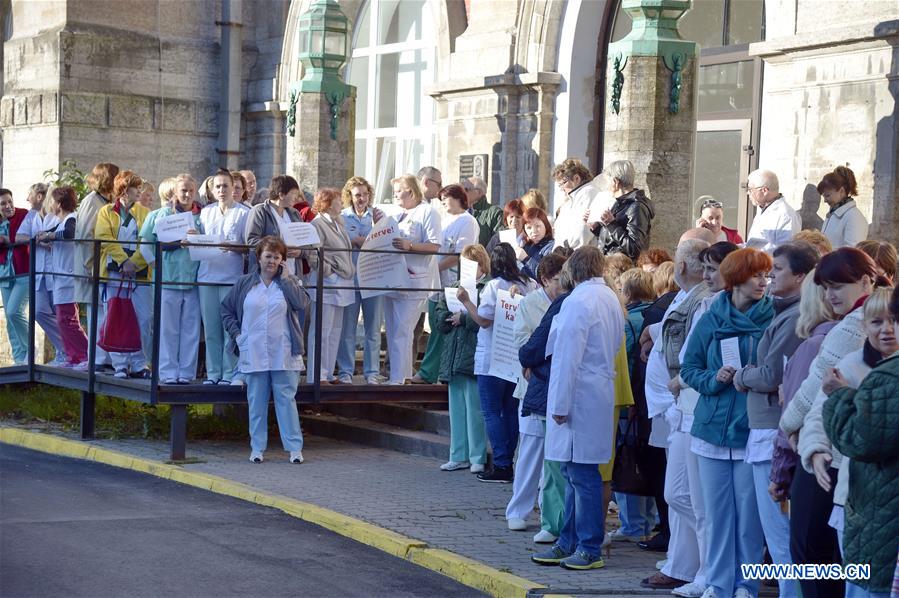 ESTONIA-NARVA-HEALTHCARE WORKERS-STRIKE