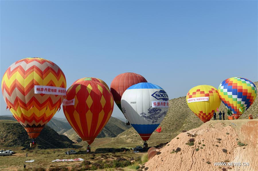 A hot air balloon tourism base opened to the public on Saturday. 