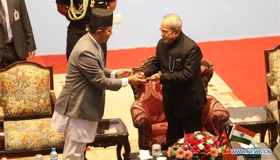 NEPAL-KATHMANDU-INDIAN PRESIDENT VISIT-CIVIC RECEPTION