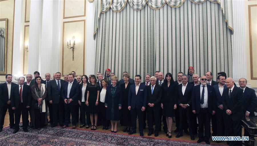 GREECE-ATHENS-RESHUFFLED CABINET-SWEAR IN