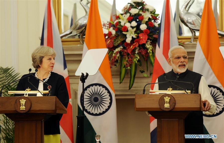 INDIA-NEW DELHI-BRITAIN-PM-VISIT