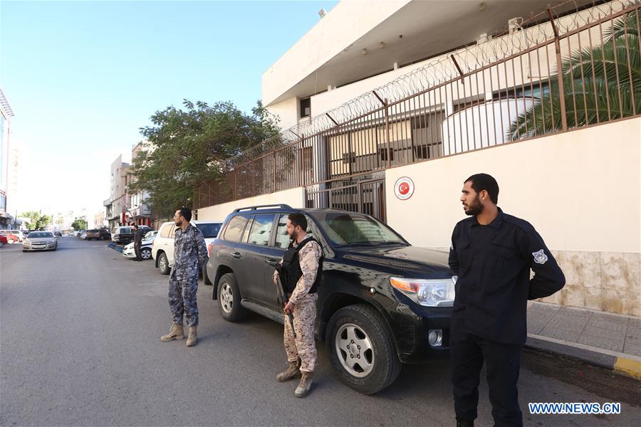 LIBYA-TRIPOLI-TURKISH EMBASSY-SECURING