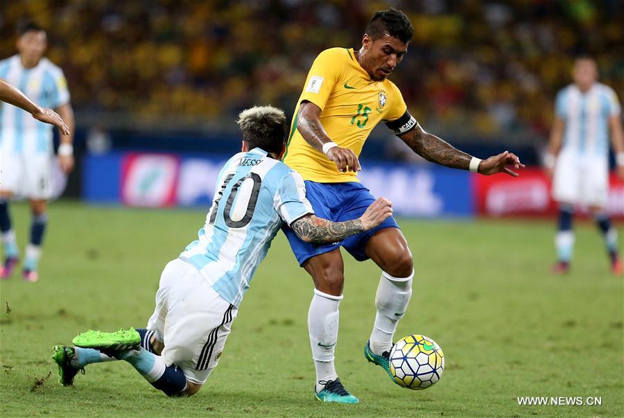 (SP)BRAZIL-BELO HORIZONTE-FOOTBALL-2018 WORLD CUP QUALIFICATION-BRAZIL VS ARGENTINA
