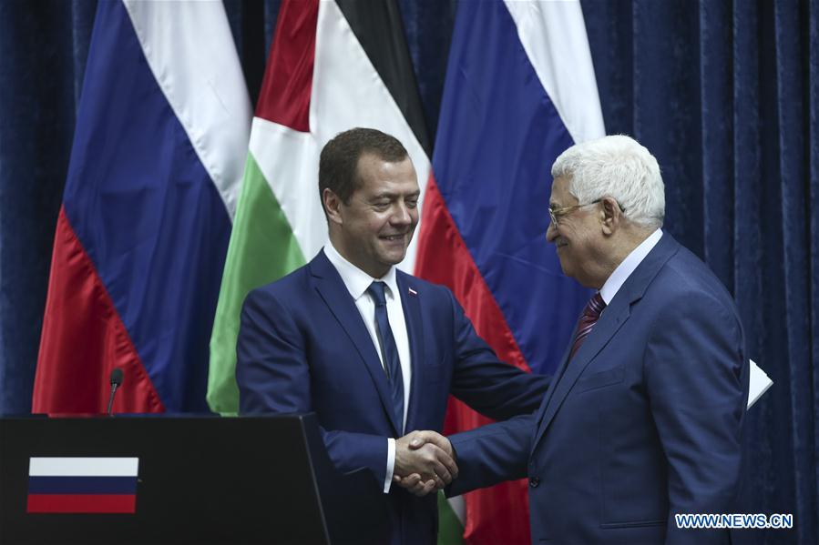 MIDEAST-JERICHO-RUSSIA-MEDVEDEV-VISIT