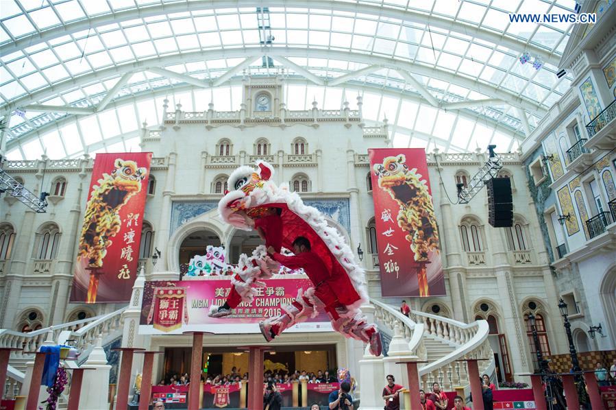 CHINA-MACAO-LION DANCE-COMPETITION (CN)