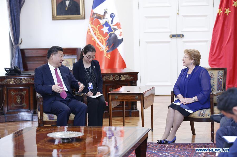 CHILE-SANTIAGO-CHINESE PRESIDENT-TALKS