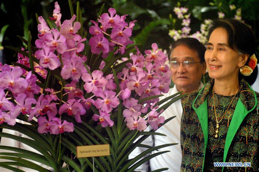 SINGAPORE-MYANMAR-AUNG SAN SUU KYI-NATIONAL ORCHID GARDEN-VISIT