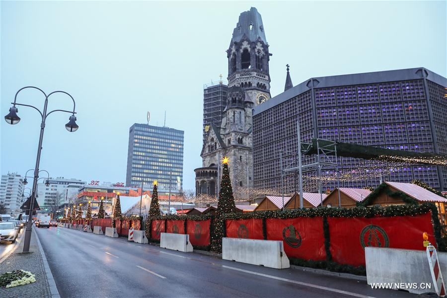 The Christmas market here attacked on Monday, was reopened on Thursday.