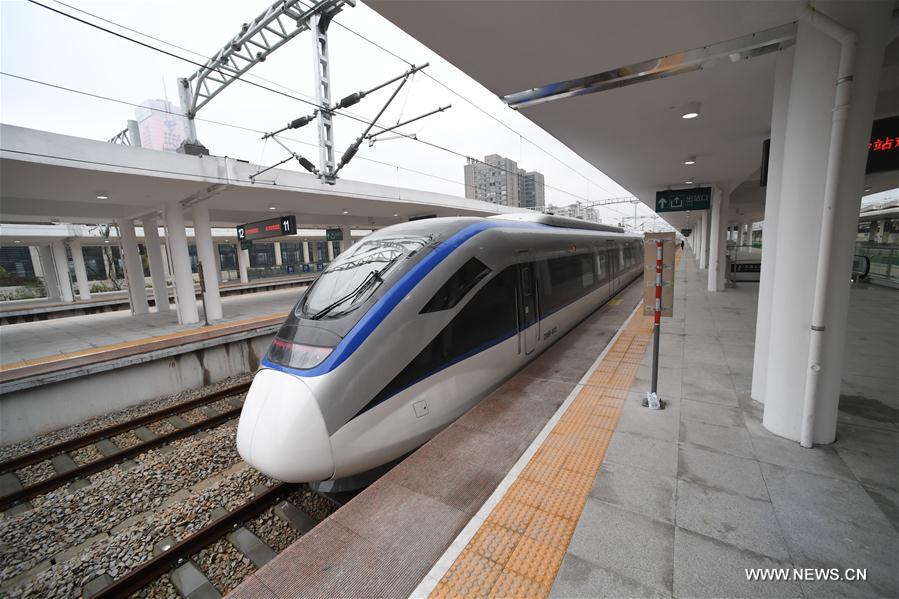 The 95.5-km-long intercity railway was put into service on Monday, with a speed up to 160 km per hour at the initial operations.