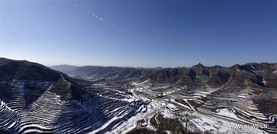 CHINA-SHIJIAZHUANG-SNOW-TERRACED FIELDS(CN)