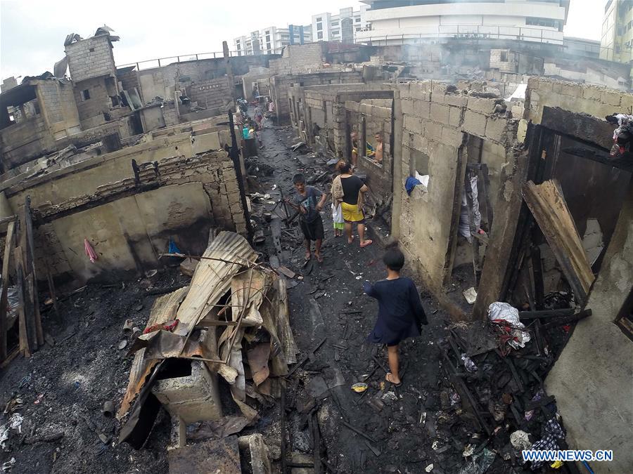 PHILIPPINES-QUEZON CITY-SLUM FIRE-AFTERMATH