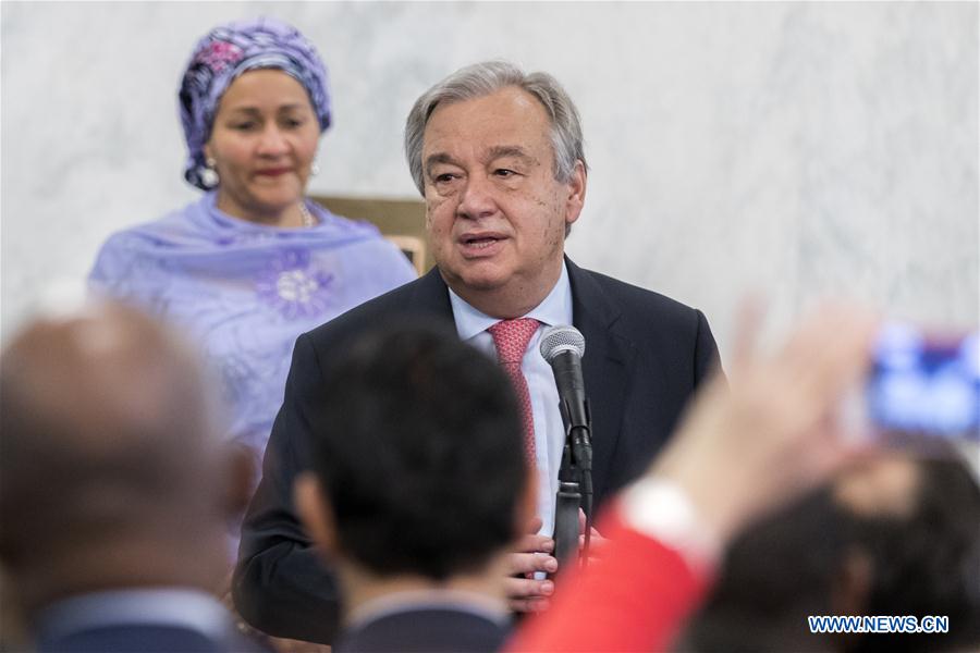 UN-NEW CHIEF-FIRST DAY OF WORK