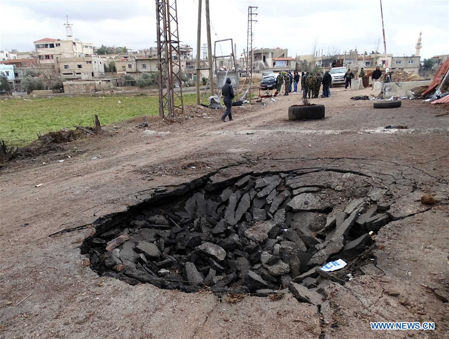 SYRIA-DAMASCUS-COUNTRYSIDE-CAR BOMB-BLAST