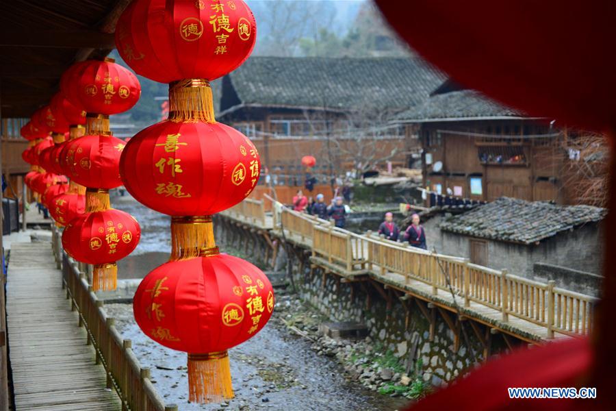 #CHINA-GUIZHOU-JIANHE COUNTY-RED LANTERNS