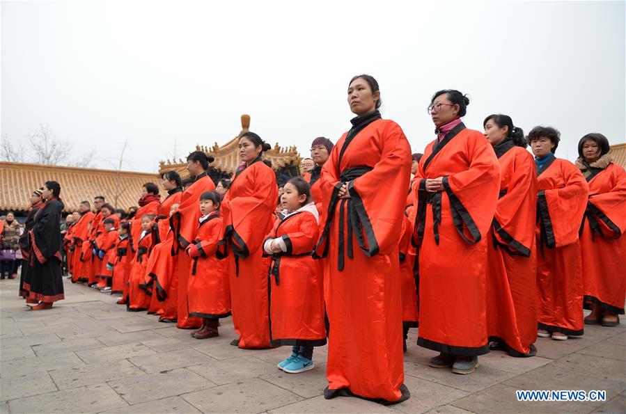 CHINA-JINAN-FIRST WRITING CEREMONY-LUNAR NEW YEAR (CN)